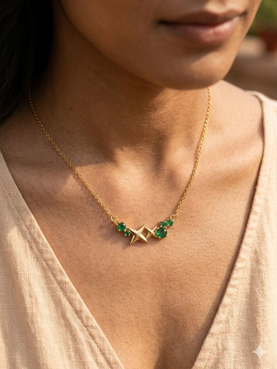 Gold Pavé Linked Circle Lariat Necklace