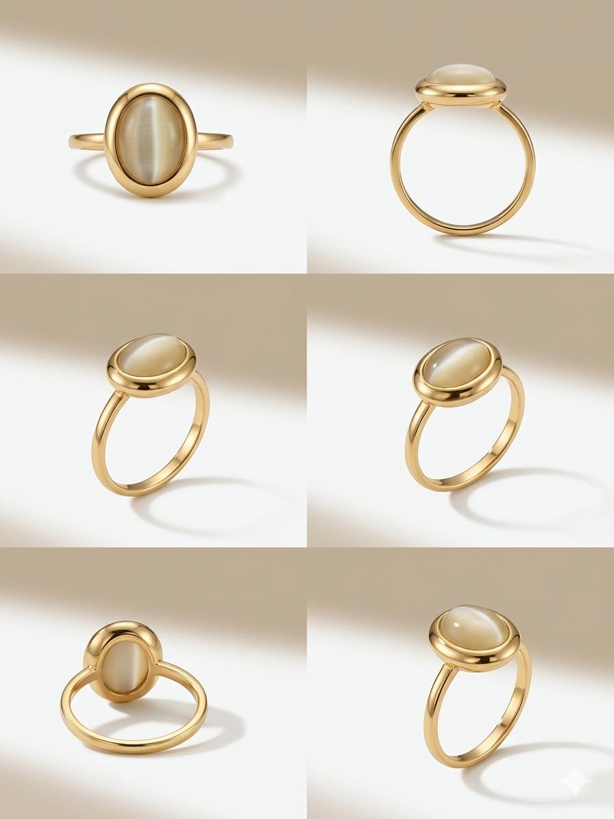 Bouton Small Anti Tarnish Adjustable Ring