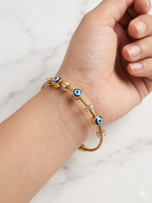 Gold Greek Key Open-End Bangle
