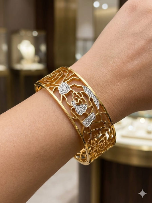 Diamond-Encrusted Link Bracelet